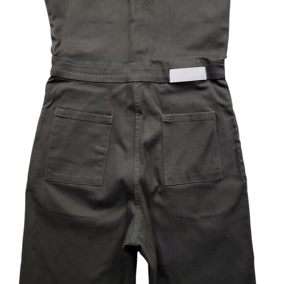 Rivet Utility Worker Jumpsuit Womens Small Green Short Sleeve Stretch Coveralls - Picture 11 of 12